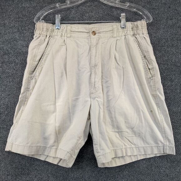 Dockers Mens Chino Shorts Cream Size 34 Slash Pockets Distressed - Picture 2 of 16